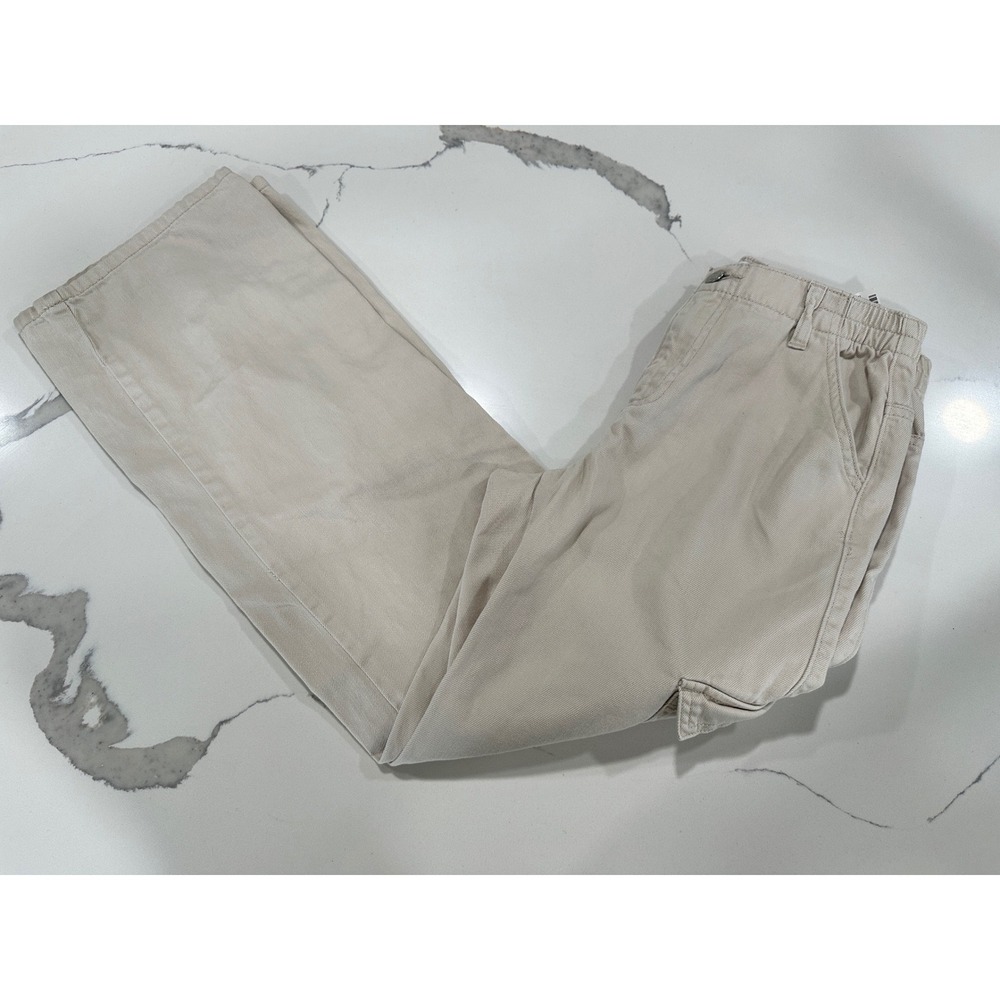 Vanilla Star Women Tan Beige Cargo Pants Straight Leg Cotton Twill Size 5